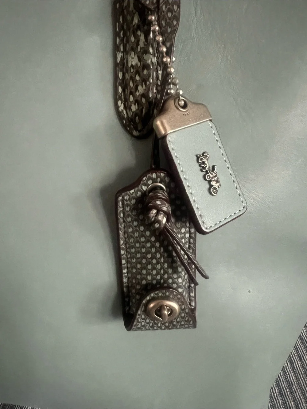 Coach 1941 Dakotah with Colorblock Snakeskin Detail Leather Satchel